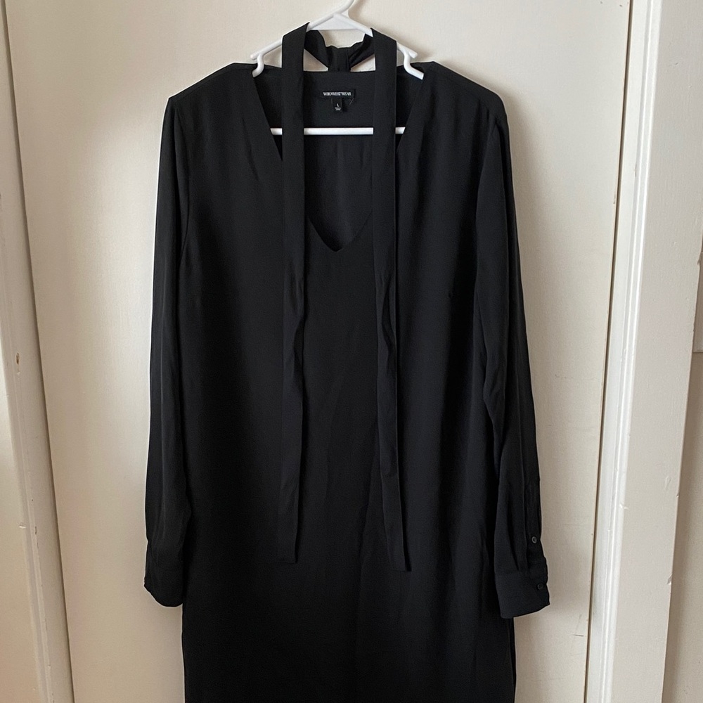Who What Wear Black Long Sleeve Dress